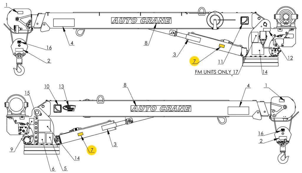 AUTO CRANE WARNING DECAL "LOAD SENSOR PRE-SET"