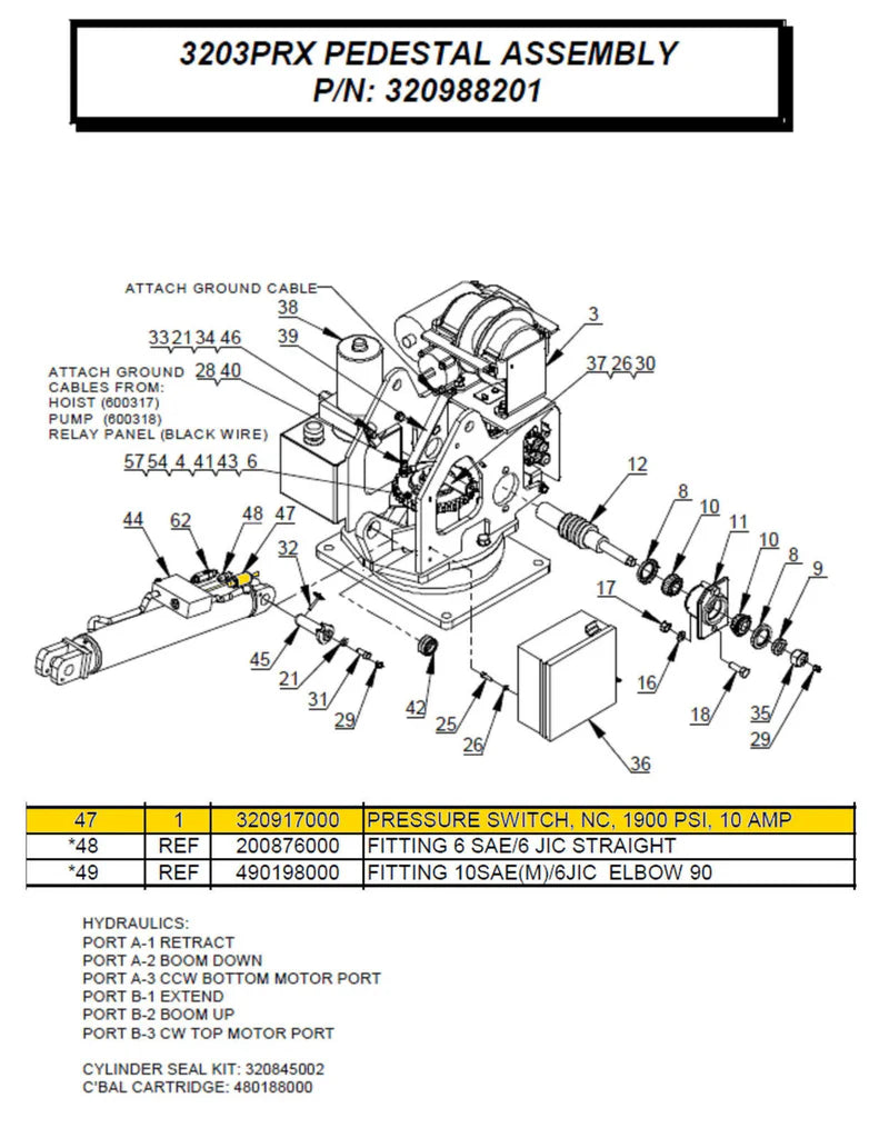 AUTO CRANE PRESSURE SWITCH # 320917000