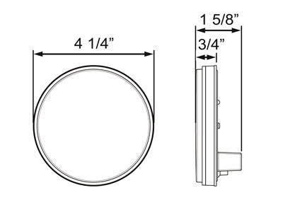 4" ROUND CLEAR 6 LED LIGHT