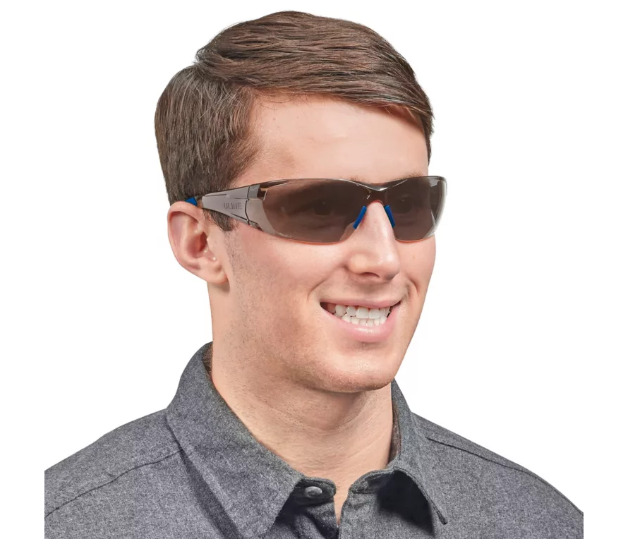 Safety Glasses Deluxe Ice Wraparounds - Smoke