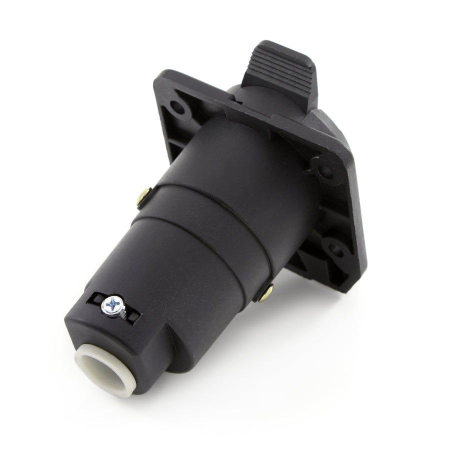Pollak 12-707 7-Way RV Trailer Connector Socket, Heavy-Duty Nylon