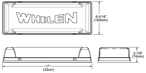 Whelen Engineering Responder LP Mini Lightbar - 12 Volt, Permanent Mount, Amber, Model# R1LPPA