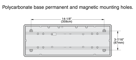 Whelen Engineering Responder LP Mini Lightbar - 12 Volt, Permanent Mount, Amber, Model# R1LPPA