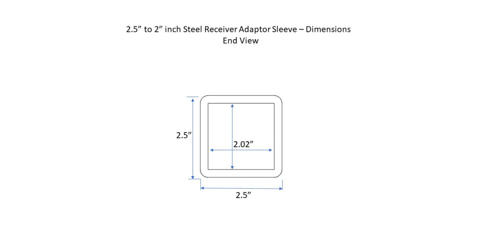 Buyers Products 2-1/2 Inch to 2 Inch Receiver Tube Adapter