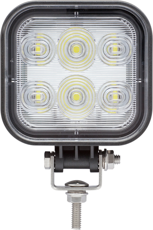 WORK LIGHT 4"x4.5" CURVED LENS, 6 LED LIGHT