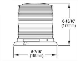 Whelen L21HAP Amber High Dome LED Permanent Mount Lamp