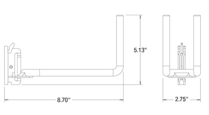 E-Track Long Handle Tool Holder