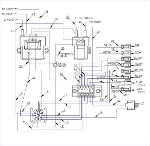 AUTO CRANE 11 PIN RECEPTACLE PIGTAIL