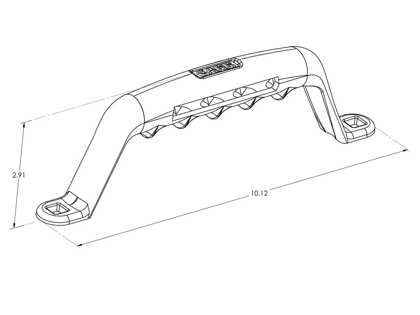 CARR GRAB HANDLE CAST BOLT-ON POLISHED - SINGLE