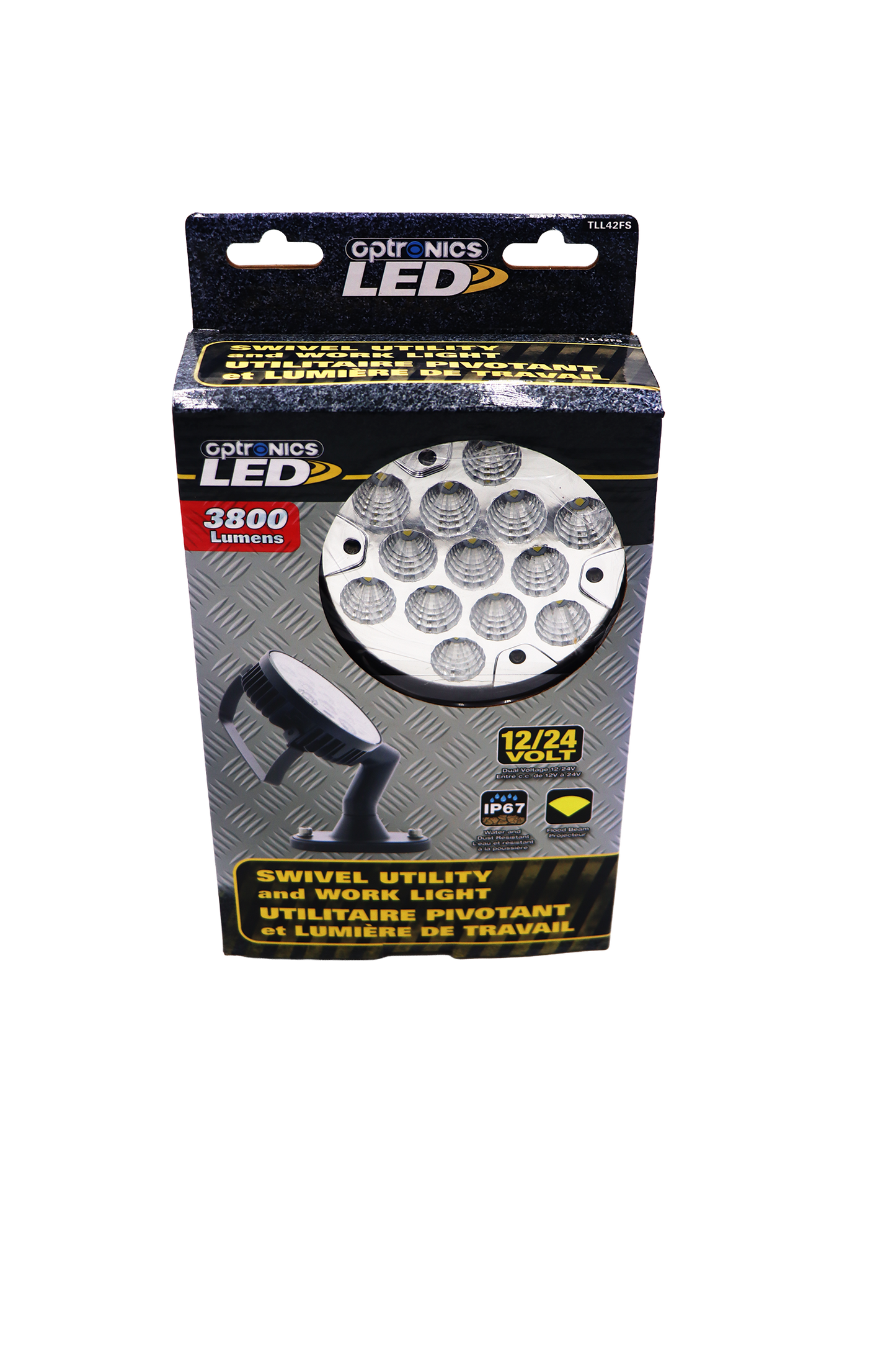 ADJUSTABLE LED WORK LIGHT WITH HANDLE FLOOD BEAM 12-24V