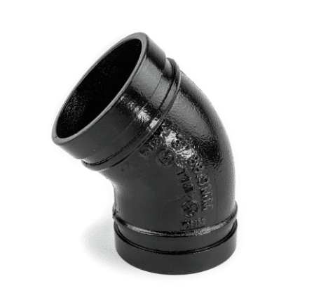 3"  45 Deg Groove Elbow