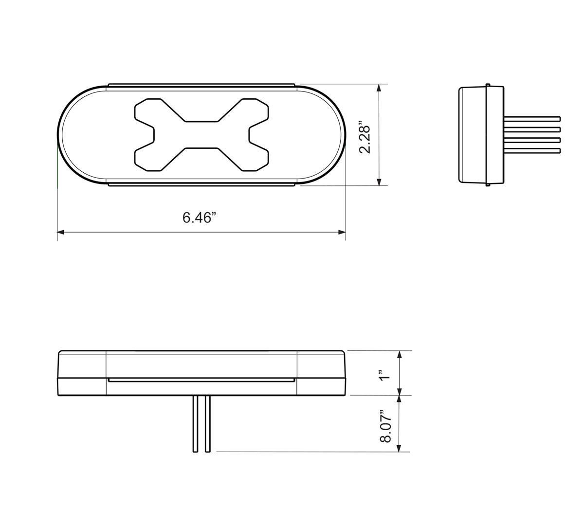 6" Oval Stop / Turn / Tail / Reverse Light